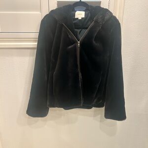 VINCE Midnight Blue Faux Fur Jacket